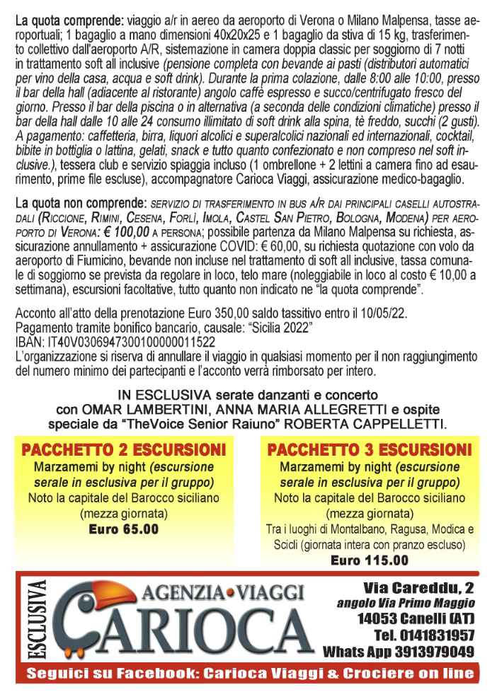Settimana in musica in Sicilia, dal 12 al 19 giugno 2022